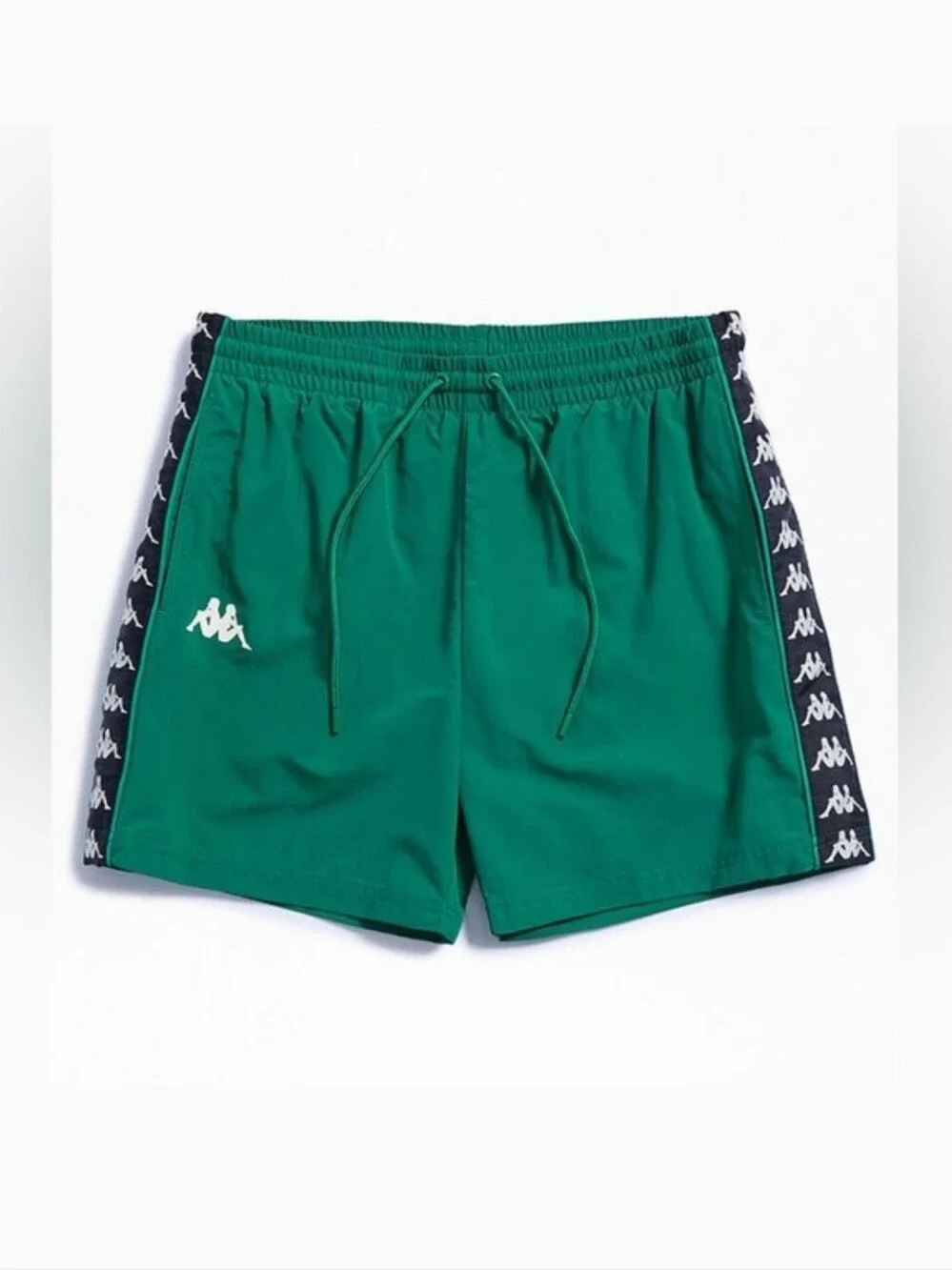 Kappa Banda Coney Mens Drawstring Shorts Medium Green Mesh Pockets